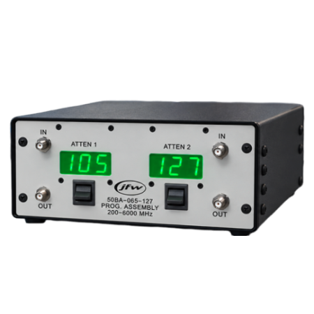 Programmierbare HF-Dämpfungssysteme – 200 MHz bis 6 GHz, 0–127 dB: JFW 50BA-065-127 / 50PA-1326-XX