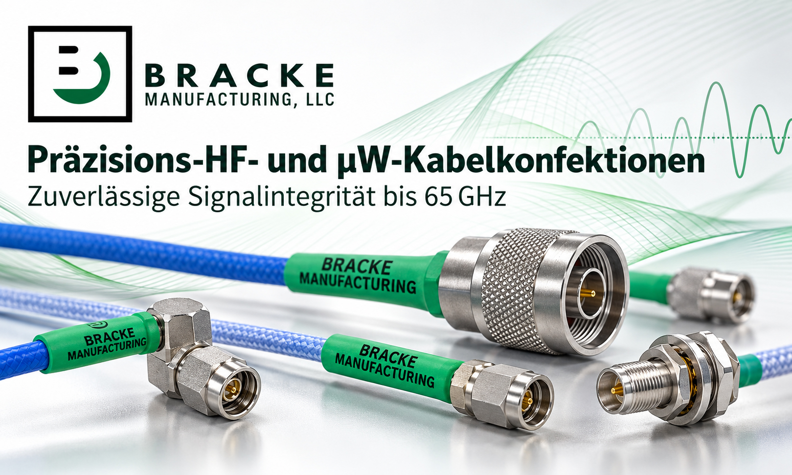 BRACKE HF-Kabelkonfektionen bis 65 GHz: Präzision im Signalpfad