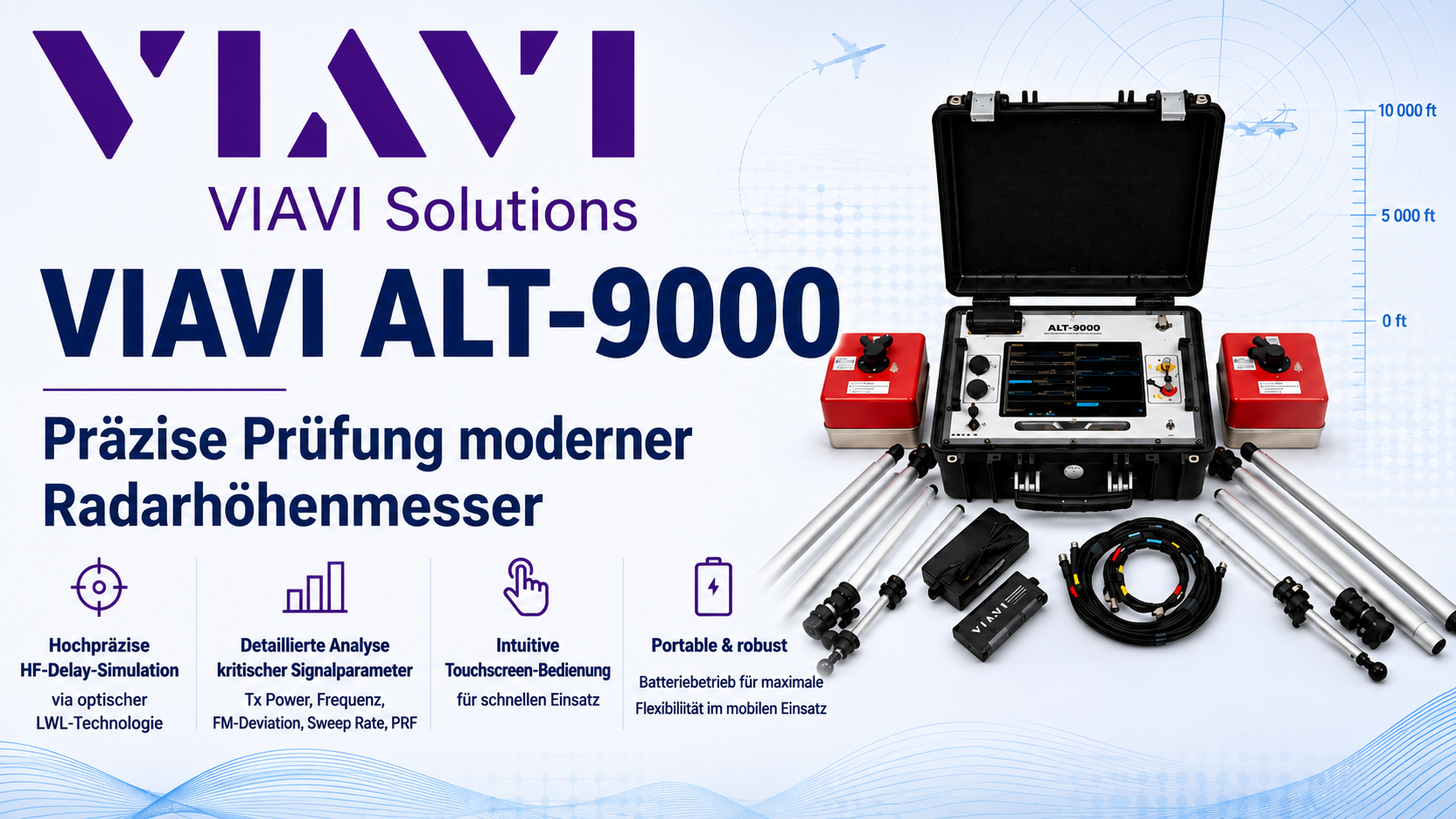 VIAVI ALT-9000: Präzise Prüfung moderner Radarhöhenmesser