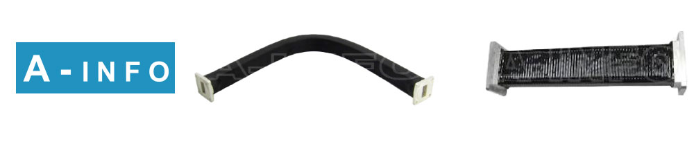 Flexible Hohlleiter der SW-Serie von A-INFO für 0,32–40 GHz. Robuste Silikonkautschuk-Ummantelung, WR2300 bis WR28. Jetzt bei EMCO Elektronik.